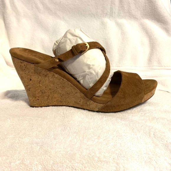 Ugg (EUC) Suede Leather Platform Wedge sandals, Sz. 10 - Picture 8 of 10
